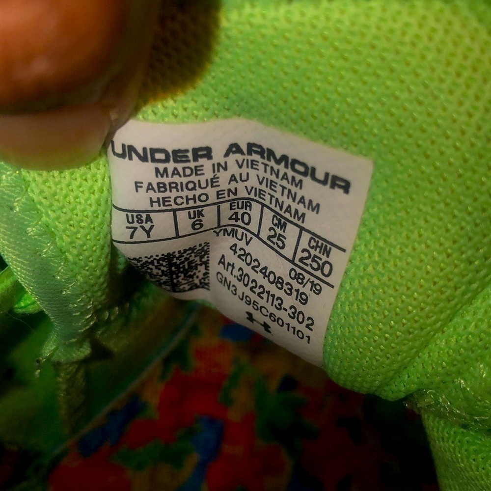 Under Armour x Stephen Curry 7 Sour Patch Kids Youth Lime Green Basketball Shoes - Picture 13 of 16